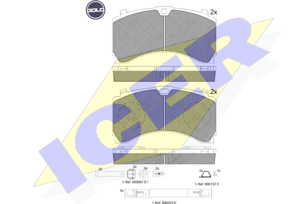 Set placute frana,frana disc 152123 G ICER
